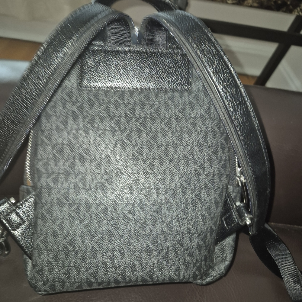 Michael Kors Monogram Mini Gray Backpack - image 3